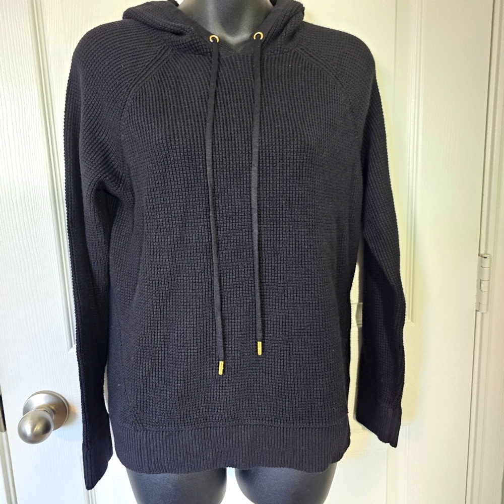 Black Hooded Sweater for Women